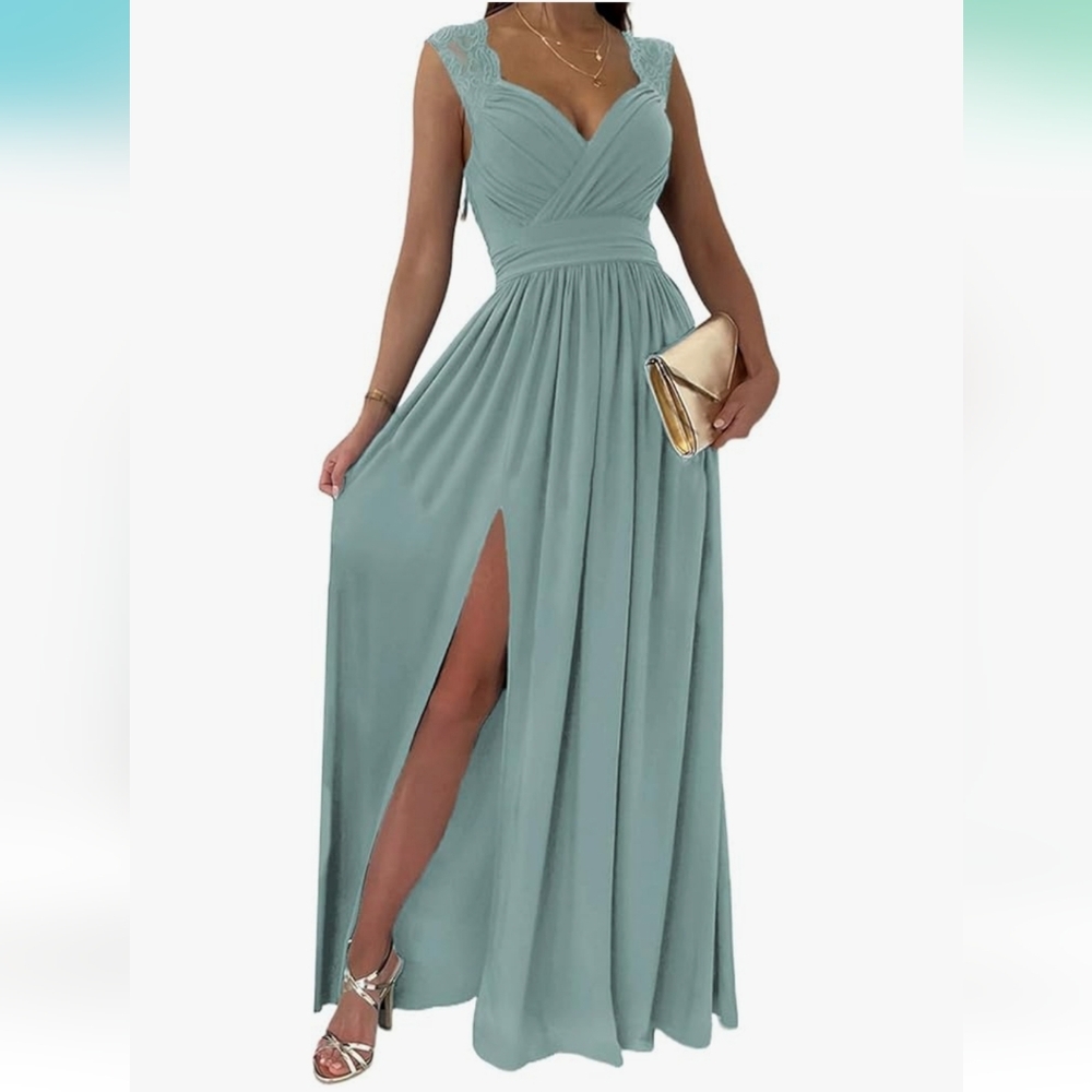 Elegant Sage Green Women's Dress